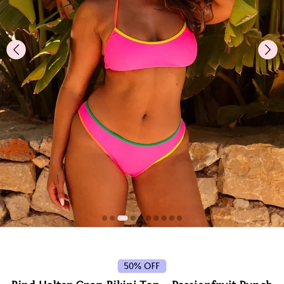 Kulani Kinis Passion Fruit Punch Halter and Bottoms - Picture 2 of 4